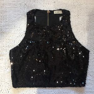 NYE Sparkly Crop Top